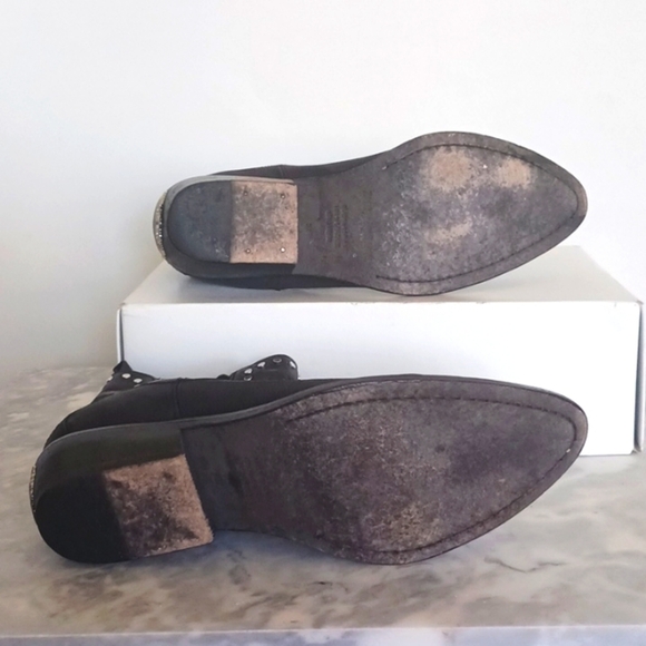 Zadig & Voltaire Studded Western Booties, Size 7 - Picture 7 of 10